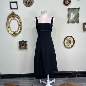 London Times Black Sleeveless Midi Dress – Classic Minimal Evening Silhouette